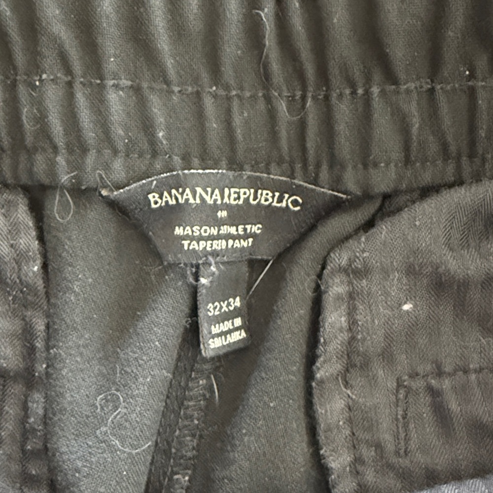 Banana Republic Black Elastic-Waist Chino Joggers - Picture 2 of 7